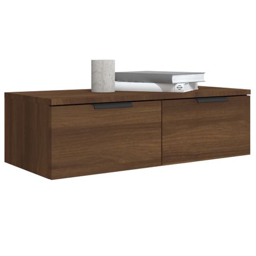 Armoire Murale Chêne Marron 68x30x20 Cm Bois Contreplaqué