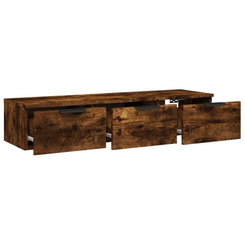 Armoire Murale Chêne Fumé 102x30x20 Cm Bois Contreplaqué