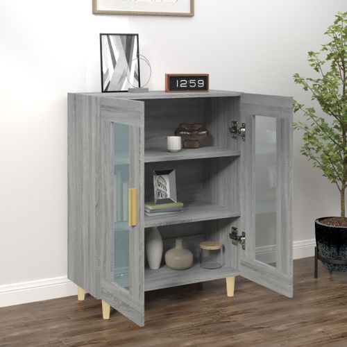 Buffet Sonoma Gris 69,5x34x90 Cm Bois Contreplaqué