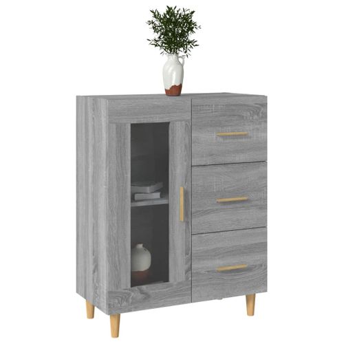Buffet Sonoma Gris 69,5x34x90 Cm Bois Contreplaqué