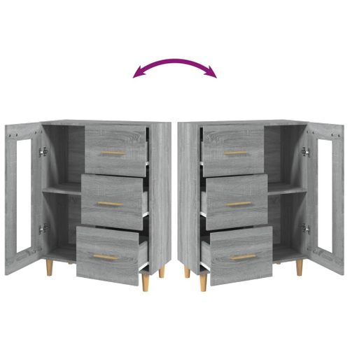 Buffet Sonoma Gris 69,5x34x90 Cm Bois Contreplaqué