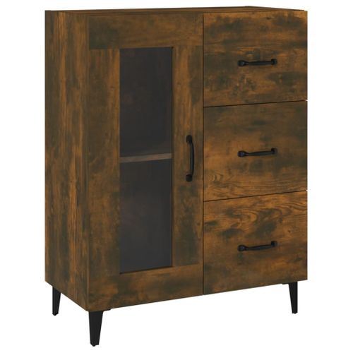 Buffet Chêne Fumé 69,5x34x90 Cm Bois Contreplaqué
