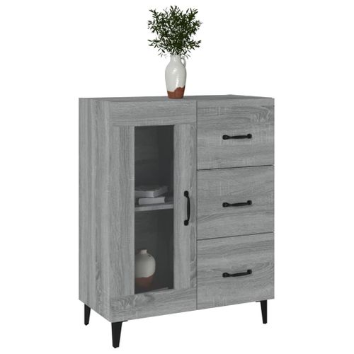 Buffet Sonoma Gris 69,5x34x90 Cm Bois Contreplaqué
