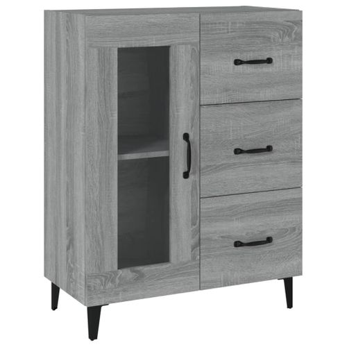 Buffet Sonoma Gris 69,5x34x90 Cm Bois Contreplaqué