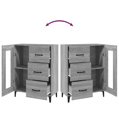 Buffet Sonoma Gris 69,5x34x90 Cm Bois Contreplaqué