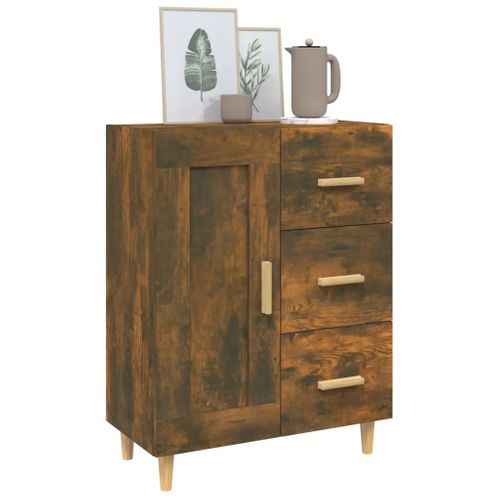 Buffet Chêne Fumé 69,5x34x90 Cm Bois Contreplaqué