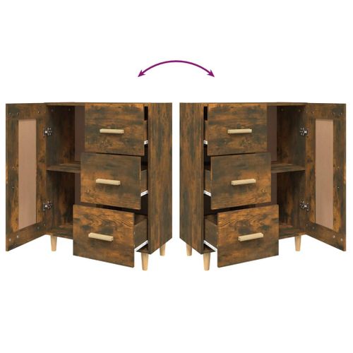 Buffet Chêne Fumé 69,5x34x90 Cm Bois Contreplaqué