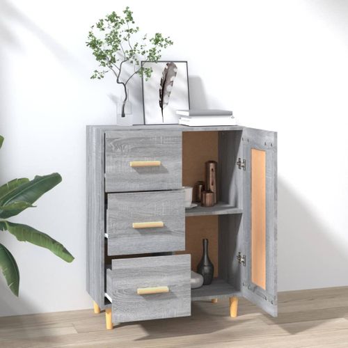 Buffet Sonoma Gris 69,5x34x90 Cm Bois Contreplaqué