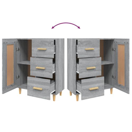 Buffet Sonoma Gris 69,5x34x90 Cm Bois Contreplaqué