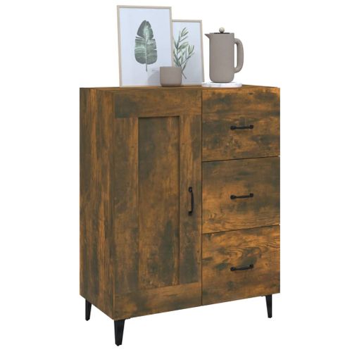 Buffet Chêne Fumé 69,5x34x90 Cm Bois Contreplaqué