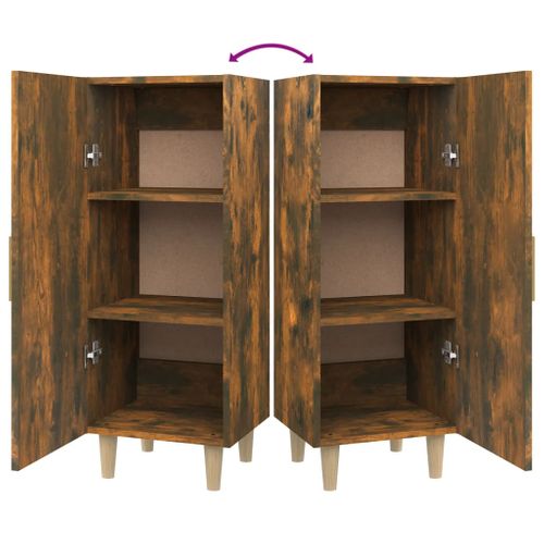 Buffet Chêne Fumé 34,5x34x90 Cm Bois Contreplaqué