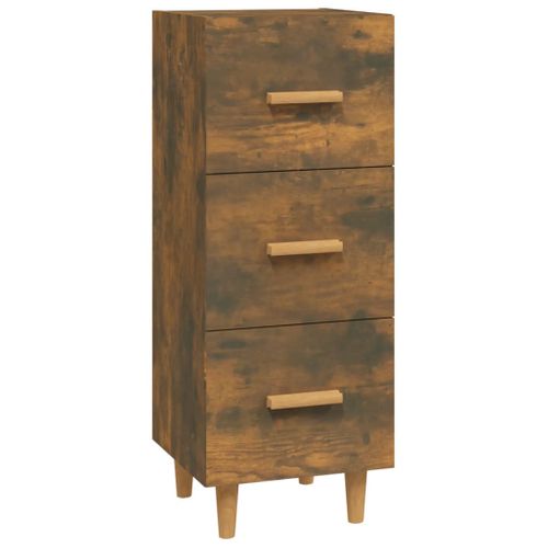 Buffet Chêne Fumé 34,5x34x90 Cm Bois Contreplaqué