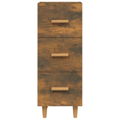 Buffet Chêne Fumé 34,5x34x90 Cm Bois Contreplaqué
