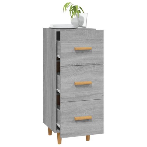 Buffet Sonoma Gris 34,5x34x90 Cm Bois Contreplaqué