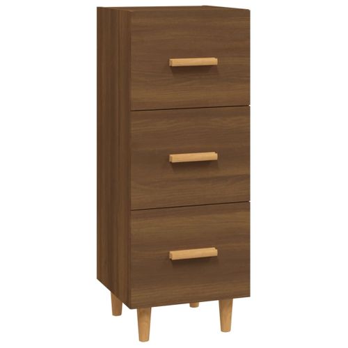 Buffet Chêne Marron 34,5x34x90 Cm Bois Contreplaqué