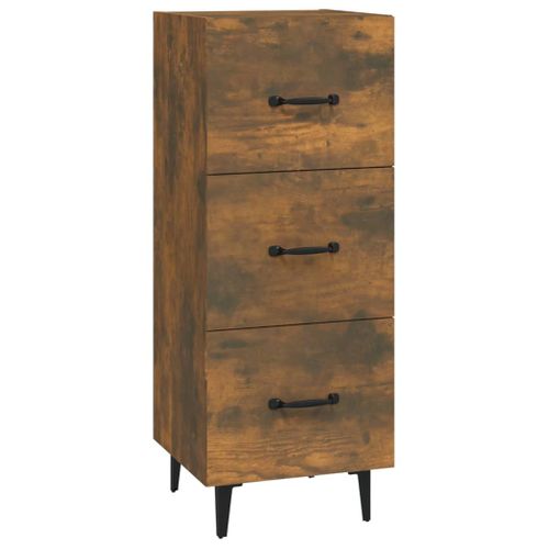 Buffet Chêne Fumé 34,5x34x90 Cm Bois Contreplaqué