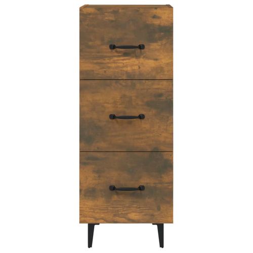 Buffet Chêne Fumé 34,5x34x90 Cm Bois Contreplaqué