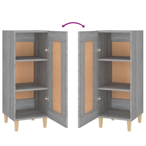 Buffet Sonoma Gris 34,5x34x90 Cm Bois Contreplaqué