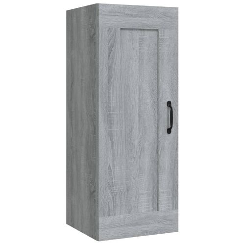Armoire Suspendue Sonoma Gris 35x34x90 Cm Bois Contreplaqué