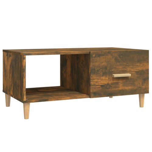 Table Basse Chêne Fumé 89,5x50x40 Cm Bois Contreplaqué