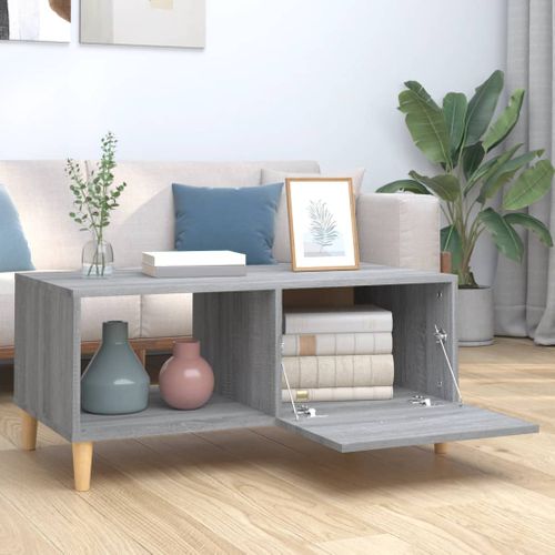 Table Basse Sonoma Gris 89,5x50x40 Cm Bois Contreplaqué