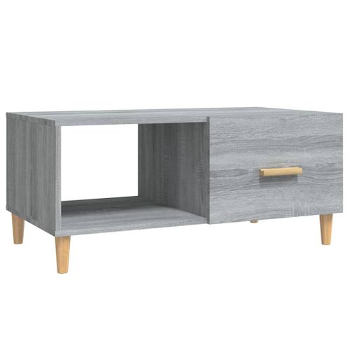 Table Basse Sonoma Gris 89,5x50x40 Cm Bois Contreplaqué