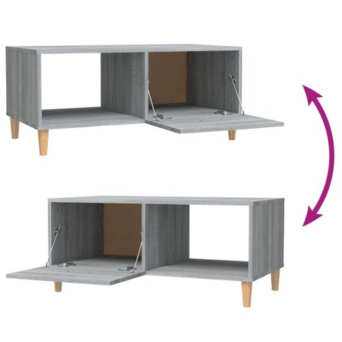 Table Basse Sonoma Gris 89,5x50x40 Cm Bois Contreplaqué