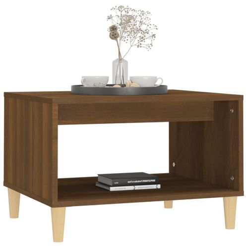 Table Basse Chêne Marron 60x50x40 Cm Bois Contreplaqué