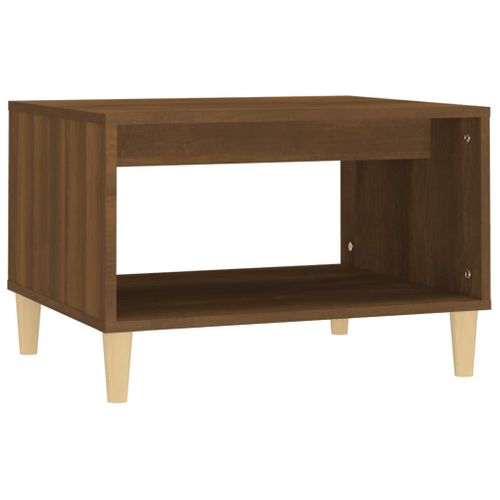 Table Basse Chêne Marron 60x50x40 Cm Bois Contreplaqué