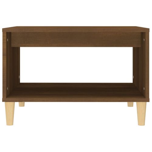 Table Basse Chêne Marron 60x50x40 Cm Bois Contreplaqué
