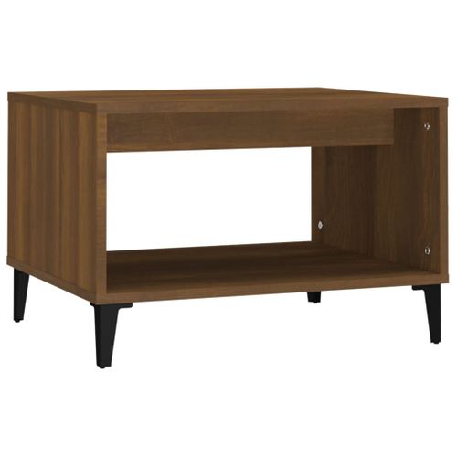 Table Basse Chêne Marron 60x50x40 Cm Bois Contreplaqué