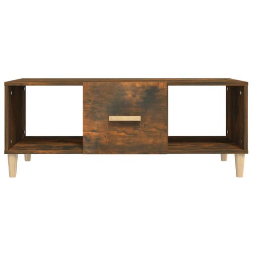 Table Basse Chêne Fumé 102x50x40 Cm Bois Contreplaqué