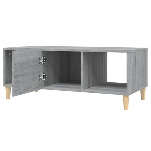Table Basse Sonoma Gris 102x50x40 Cm Bois Contreplaqué