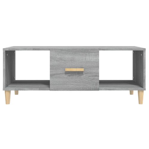 Table Basse Sonoma Gris 102x50x40 Cm Bois Contreplaqué
