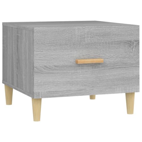 Table Basse Sonoma Gris 50x50x40 Cm Bois Contreplaqué