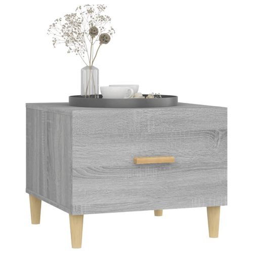 Table Basse Sonoma Gris 50x50x40 Cm Bois Contreplaqué