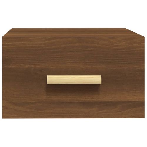 Table De Chevet Murale Chêne Marron 35x35x20 Cm