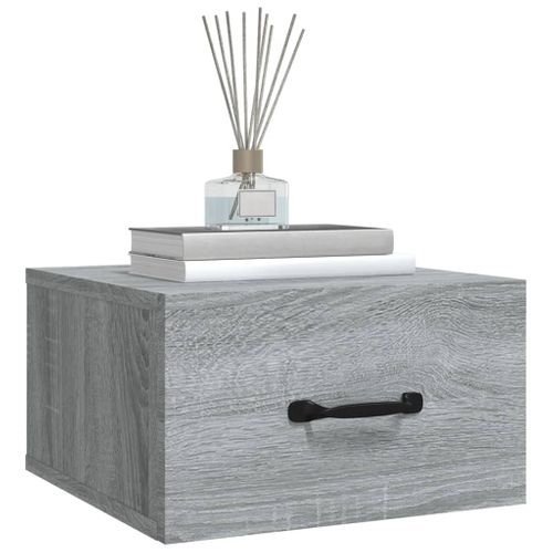 Table De Chevet Murale Sonoma Gris 35x35x20 Cm