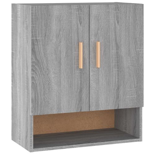Armoire Murale Sonoma Gris 60x31x70 Cm Bois Contreplaqué