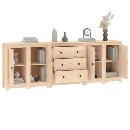 Buffet 230x35x80 Cm Bois Massif De Pin