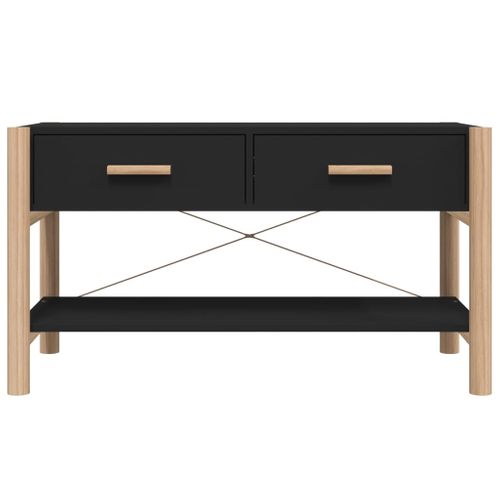 Meuble TV Noir 82x38x45 Cm Bois Contreplaqué