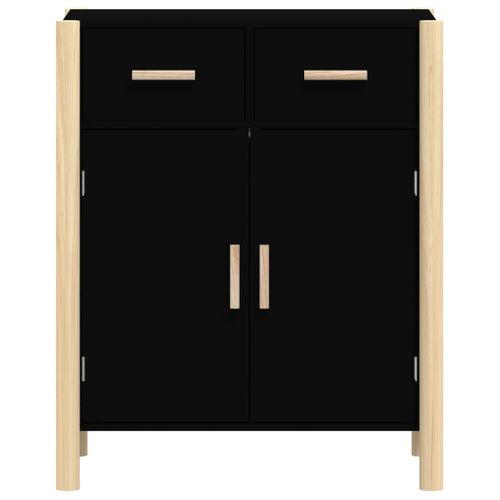 Buffet Noir 62x38x75 Cm Bois Contreplaqué