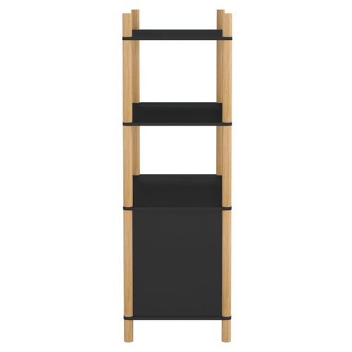 Buffet Haut Noir 80x40x121 Cm Bois Contreplaqué