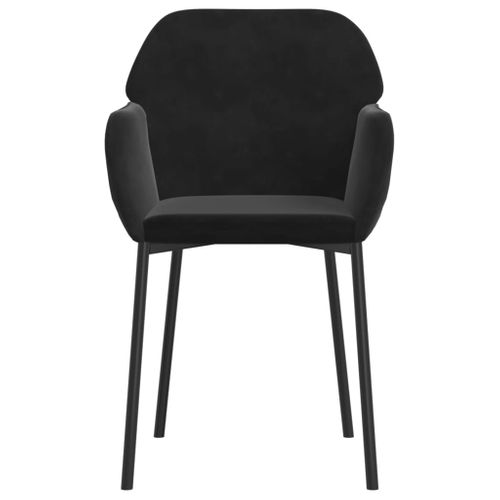 Chaises à Manger Lot De 2 Noir Velours