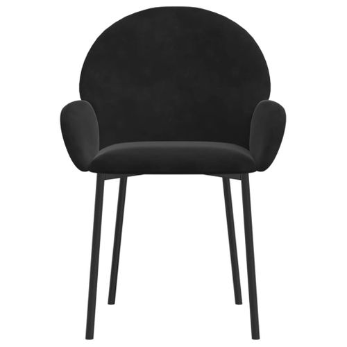 Chaises à Manger Lot De 2 Noir Velours