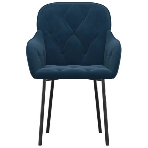 Chaises à Manger Lot De 2 Bleu Velours