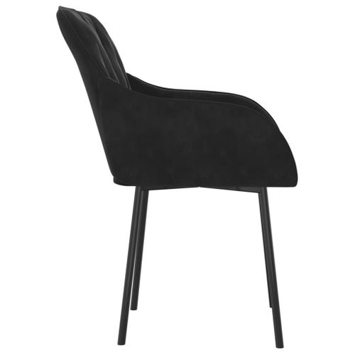 Chaises à Manger Lot De 2 Noir Velours