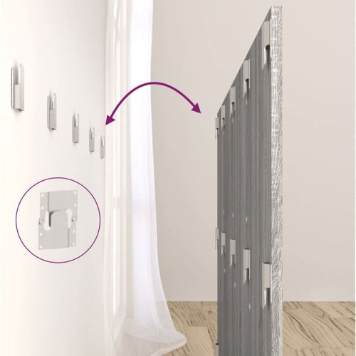 Tête De Lit Avec Armoires Sonoma Gris Bois Contreplaqué