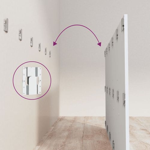 Étagère Murale Gris Béton 90x16x78 Cm Bois Contreplaqué