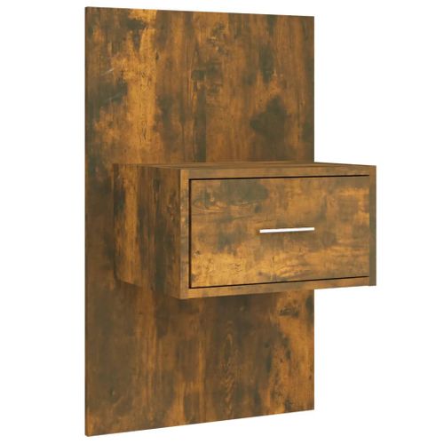 Tête De Lit Avec Armoires Chêne Fumé Bois Contreplaqué